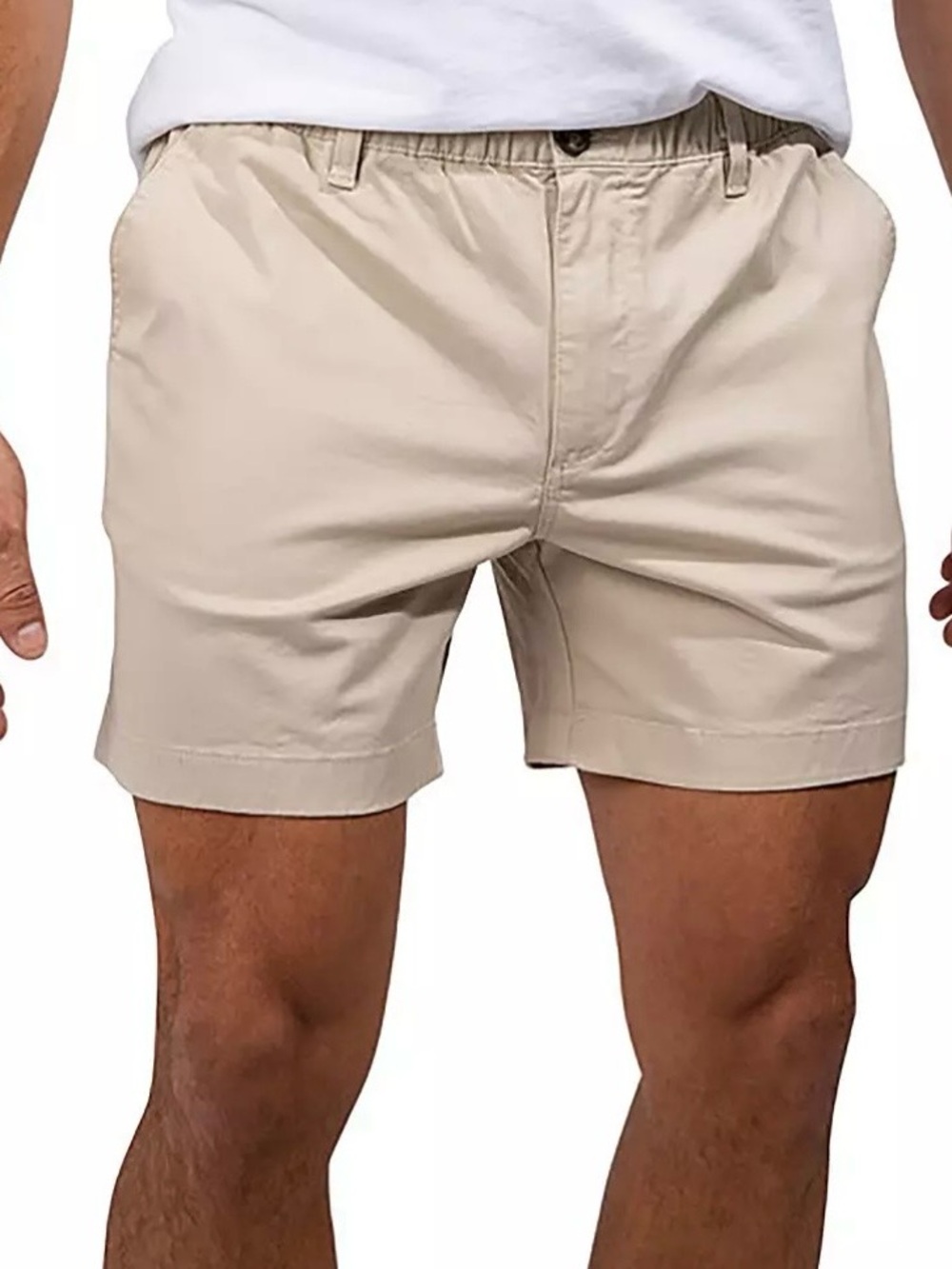 Chubbies Men's Light Khaki Flat Front Casual Shorts Size M